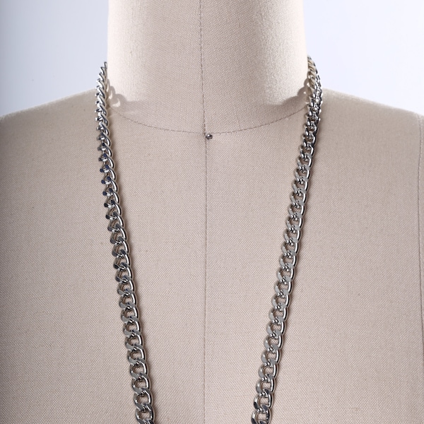 6mm Silver Chain Trim by the Yard Metal Material Great for Jewelry Making Sold by the Yard 1/4" Silver Chain Supply