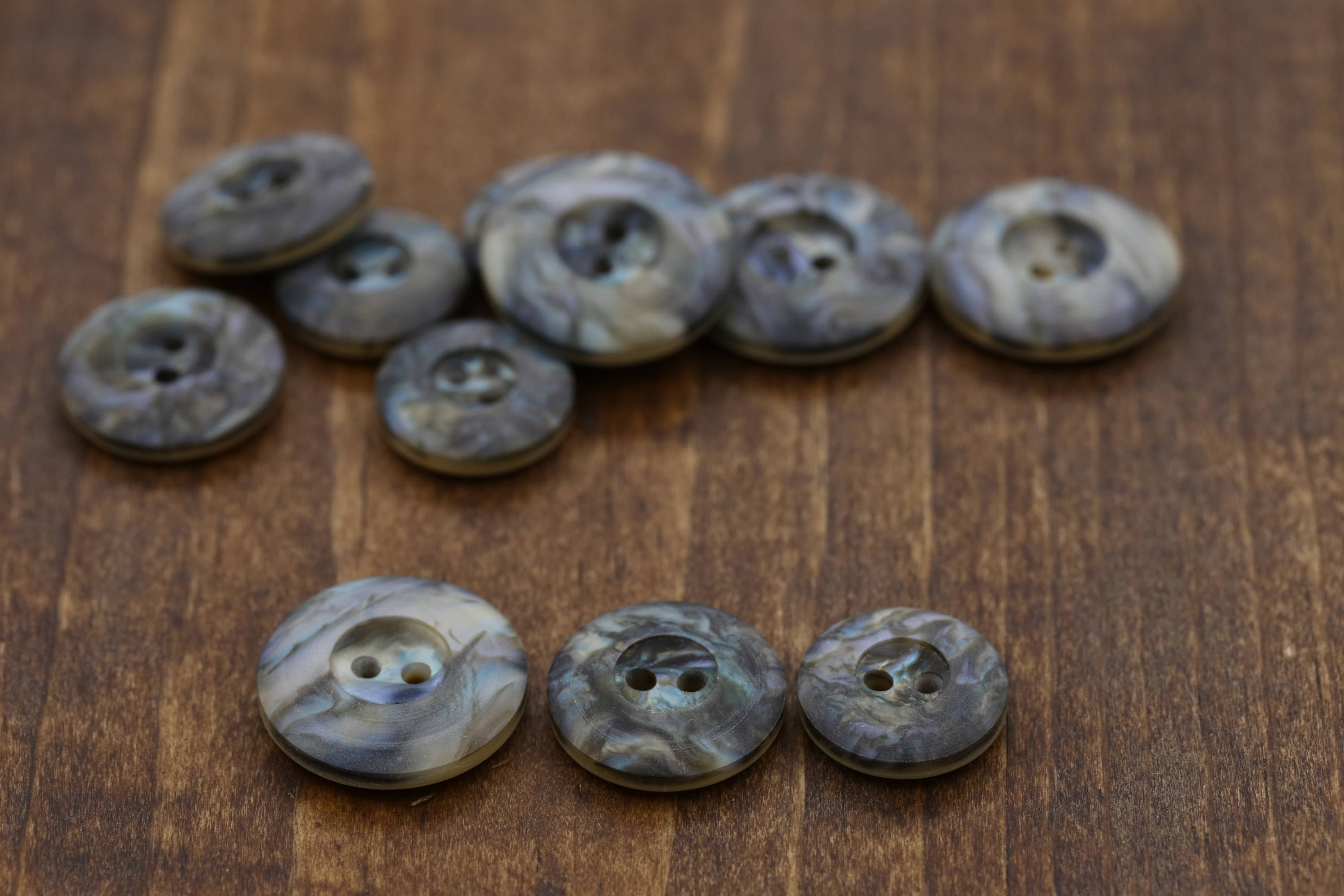 Faux Shell Button/ 1 Dozen Plastic Marble Button/Gray Plastic Etsy