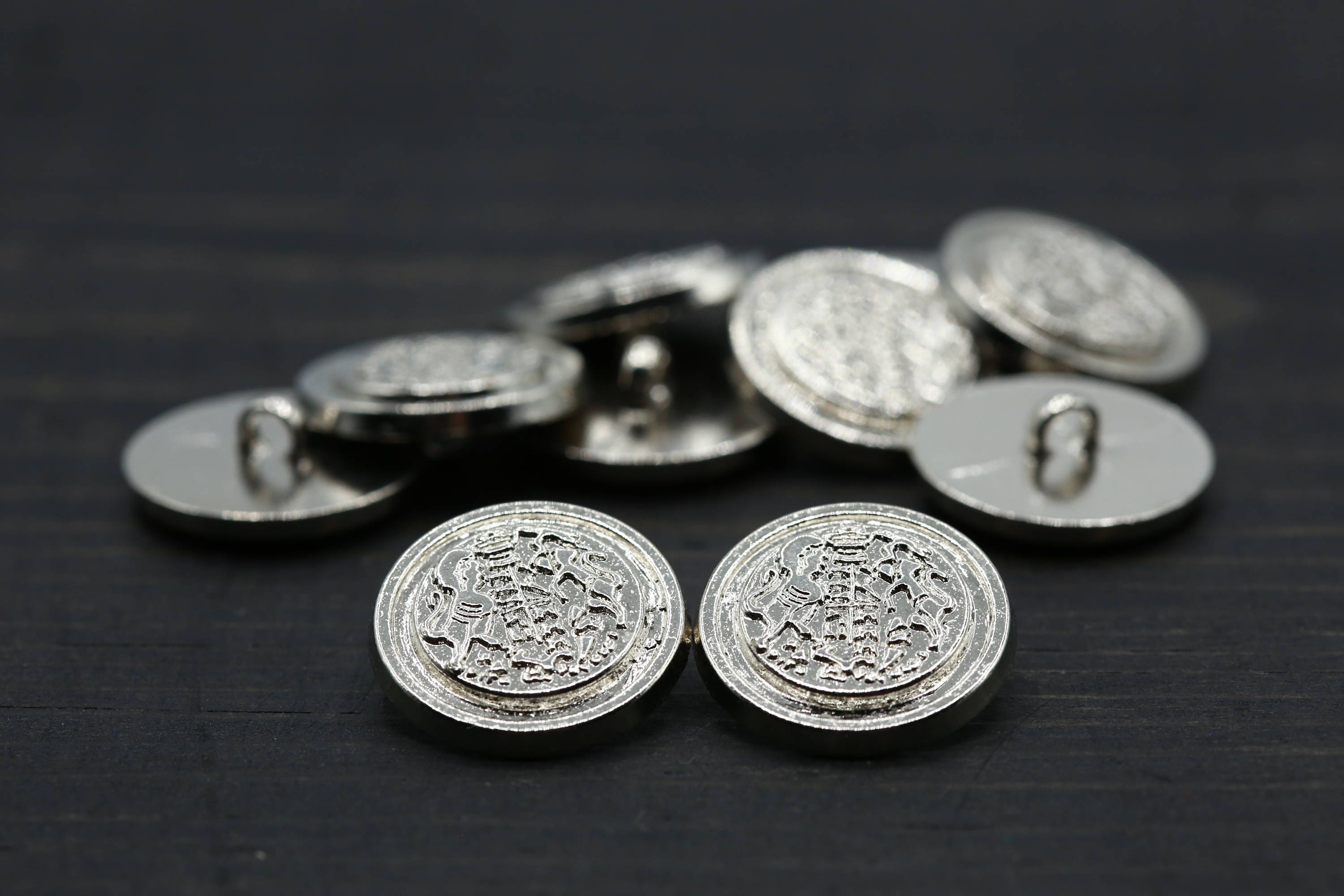 4pcs Silver Metal Buttons. Silver Button. Metal Buttons Etsy