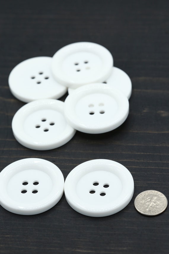 Oversized White Plastic Button 2 PIECES Four Holes 60L White Button 60L 38mm 1 1 2 PL048 Etsy UK