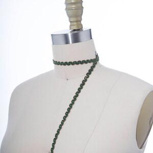 Dark Green & Gold Gimp Braid Trim: 2 Yards, 3/8" Furniture Trim image 2