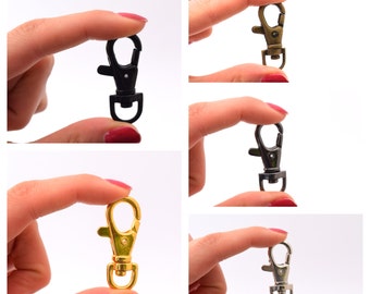 4 Pieces Swivel Lobster Clasps for Handbags, Key Chains and Heavy Accesories: Avaliable in Gunmetal, Silver, Gold, Black Brass