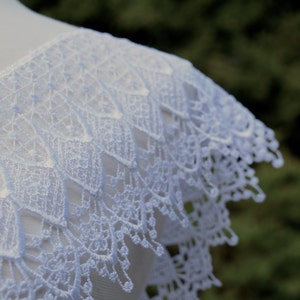 White or Ivory Venice Lace Trim 4.5 in Width. Dainty and Durable. Vintage inspired/ Bridal Lace Trim PRISCILLA image 7