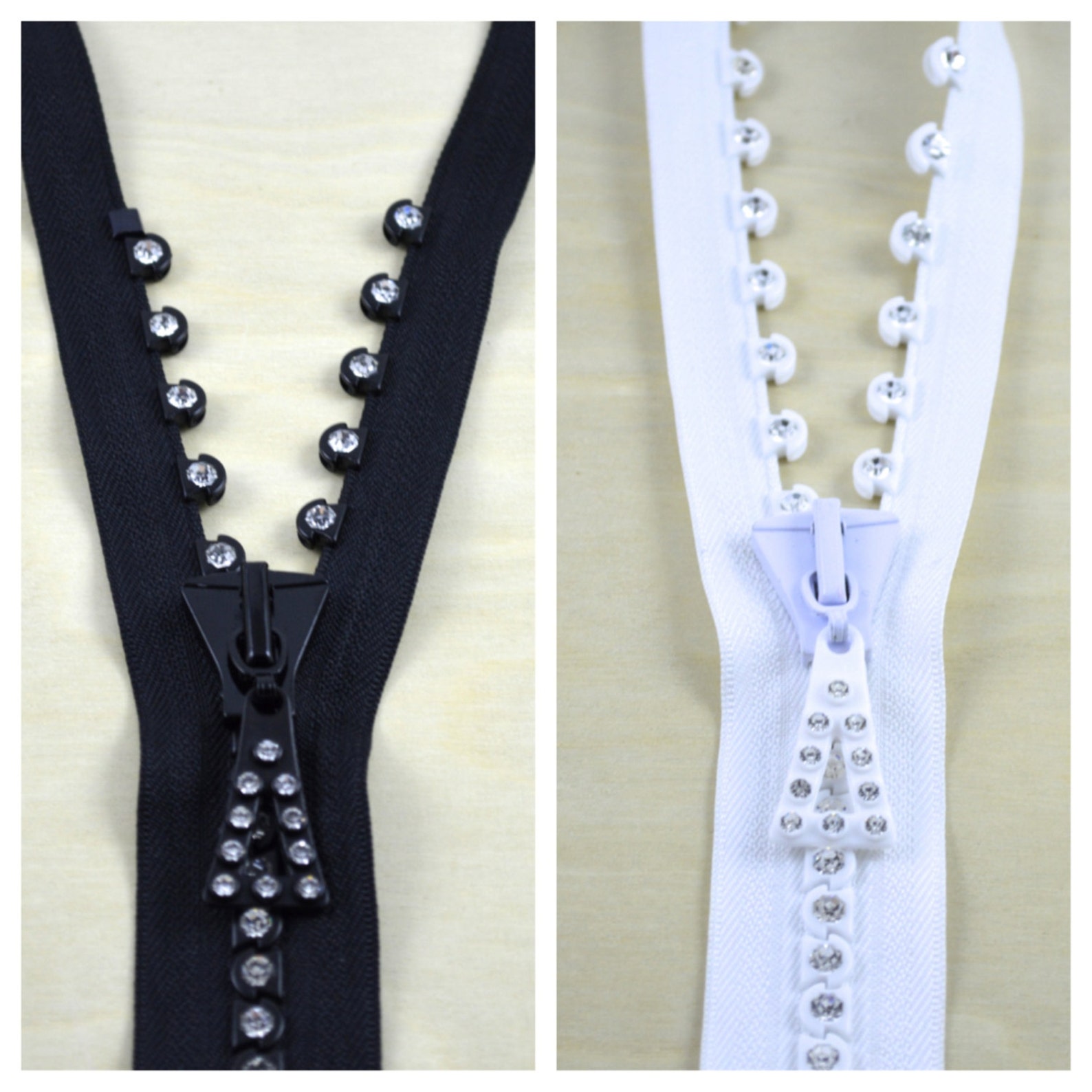 Rhinestone Zipper 26 Rhinestone Zipper 24 Rhinestone Zipper Separating