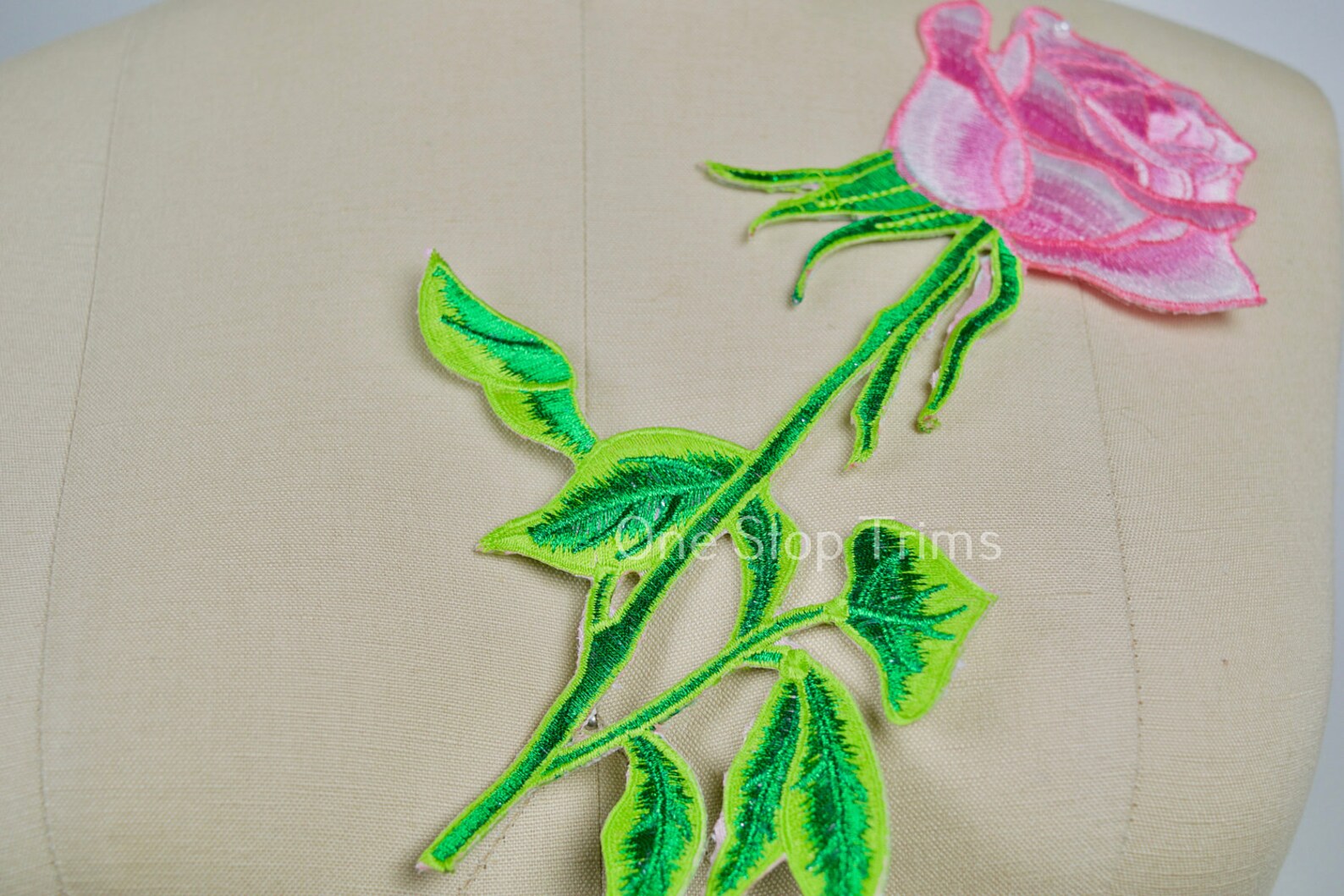 Pink Rose Patch/ Pink Flower Patch Large Pink Chablis Etsy