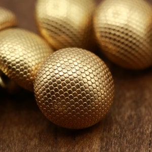Gold Blazer Button 4 PIECES Small Gold Metal Button Shank Backing 22L 14mm 9/16&quot; MG20