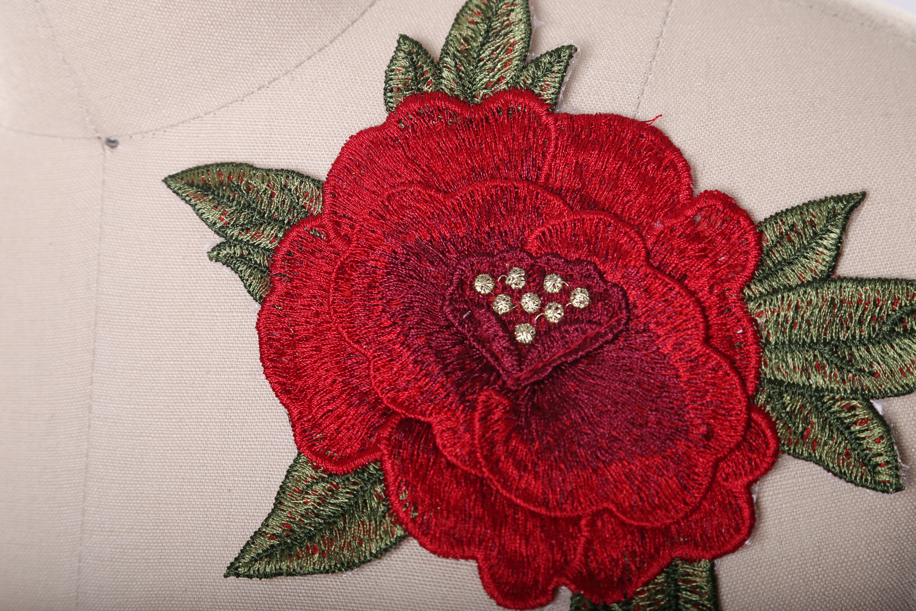 Flower Applique Red Rose Flower Applique/ Delicate Embroidery/ Etsy