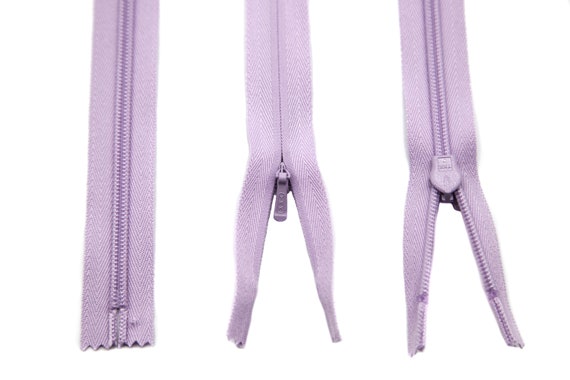 Lilac YKK Zipper 24 Invisible Zipper Dress Zipper Concealed Zipper