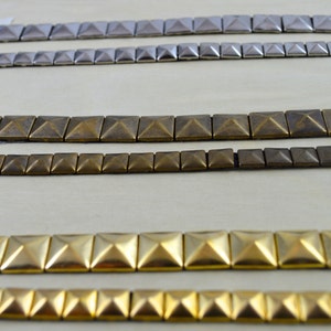 Iron on Stud Tape: Gold, Silver, Gunmetal and Antique Brass Edgy and Versatile