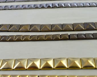 Iron on Stud Tape: Gold, Silver, Gunmetal and Antique Brass Edgy and Versatile