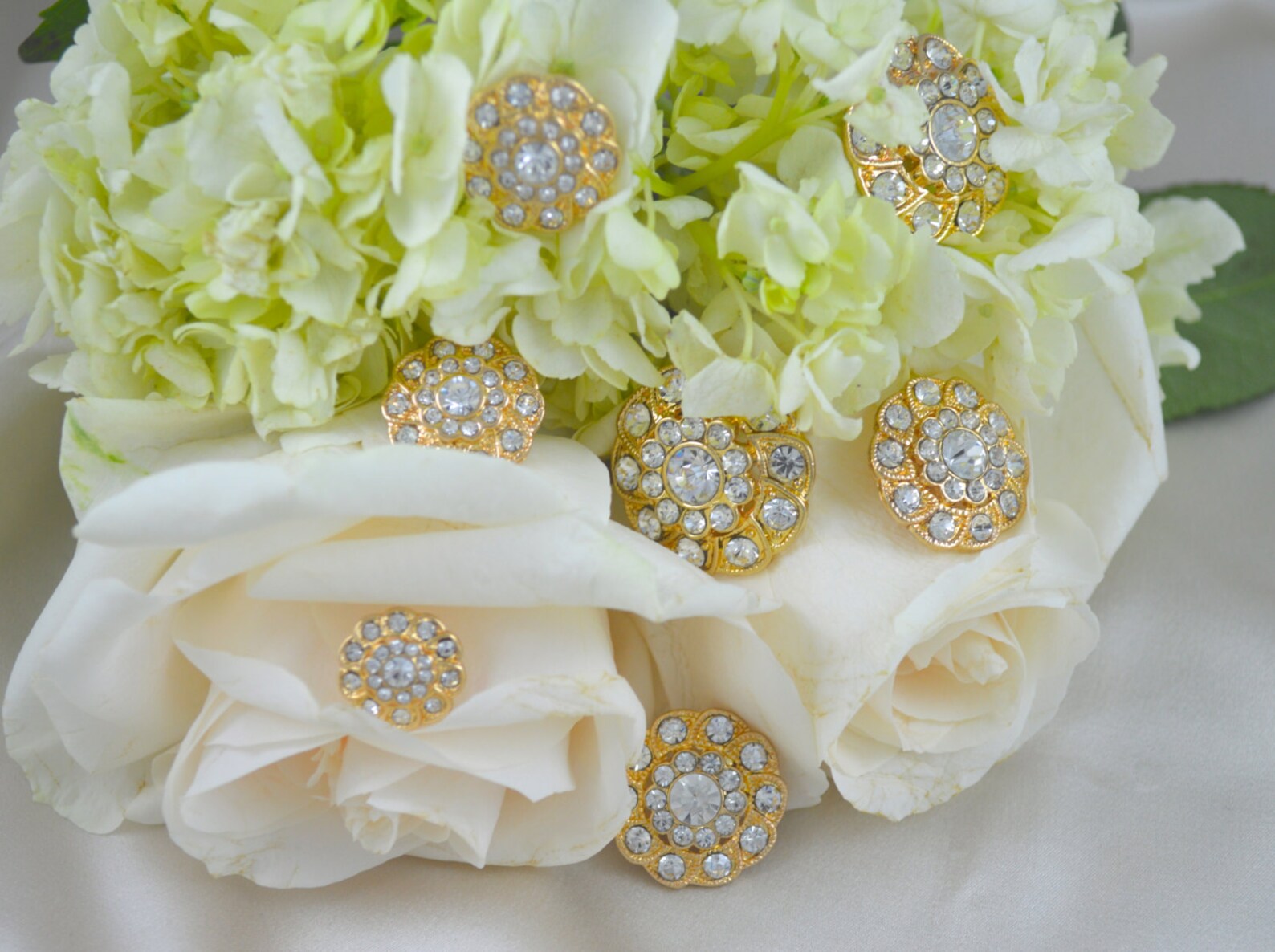 Gold Rhinestone Button Available in 4 Sizes Perfect for Suit Etsy