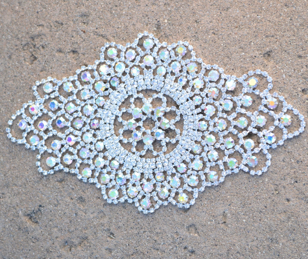 Iridescent Rhinestone Iridescent Rhinestone Applique: Bridal Sash Embellishment - Etsy