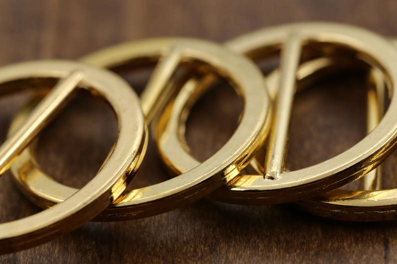 Gold Slider Buckle With Bar in Center. 2pcs Small Gold Buckle Etsy