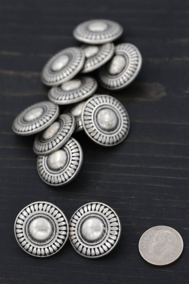 Metal Buttons/ 4 Pieces/ Shank Button/ 22 Mm 7/8 Inch 36 Ligne Etsy