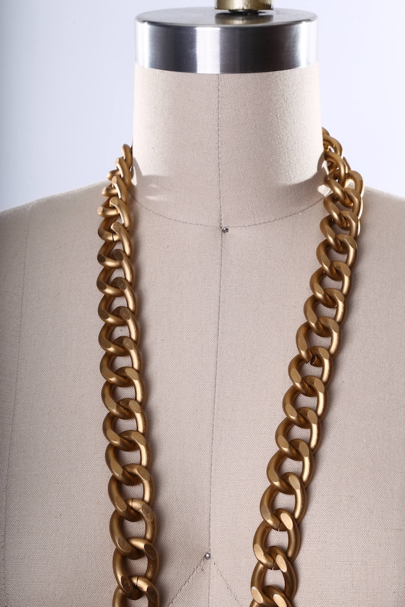 Louis Vuitton Chain Links Patches Necklace Gold Multi in Gold with Aged  Gold-tone - US