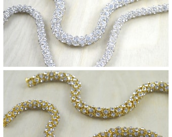 Rhinestone Cord / Rhinestone Chain/ Rhinestone Straps Perfect for Formal Jewelry and Straps Item Jessamina