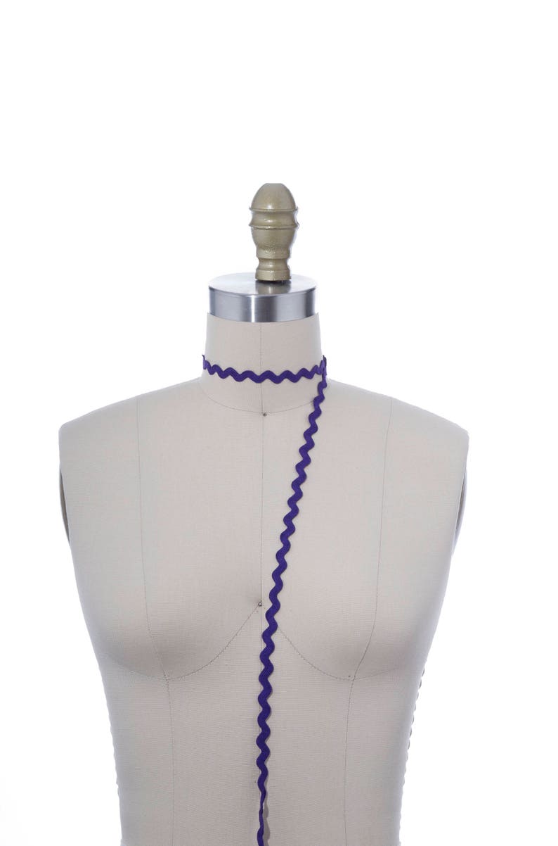 Purple Ric Rac Trim Purple Ric Rac Trim: 8mm Cotton Zig Zag Ribbon - 10 Yards - Etsy