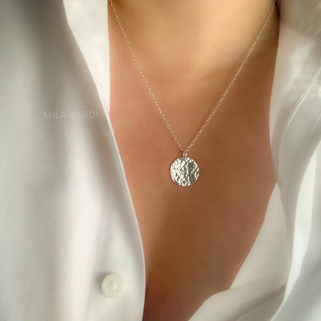 Fashion Jewelry Small Circle Disc Alloy Pendant Neck Necklace main image 0