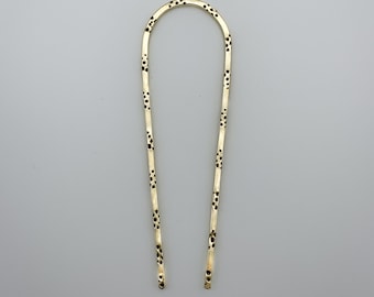 Petite fourchette à cheveux en laiton texturée, épingle à cheveux française, épingle porte-chignon, épingle à cheveux dorée, fourche à cheveux en arc, fourche à cheveux en forme de U, accessoires pour cheveux fins