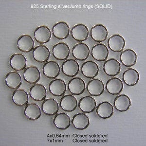 925 Sterling silver Jump Rings,SOLIDOpened & Closed Jump rings soldered, Round, 3mm, 4mm, 5mm, 6mm, 7mm, 8mm, 10mm. ... image 4