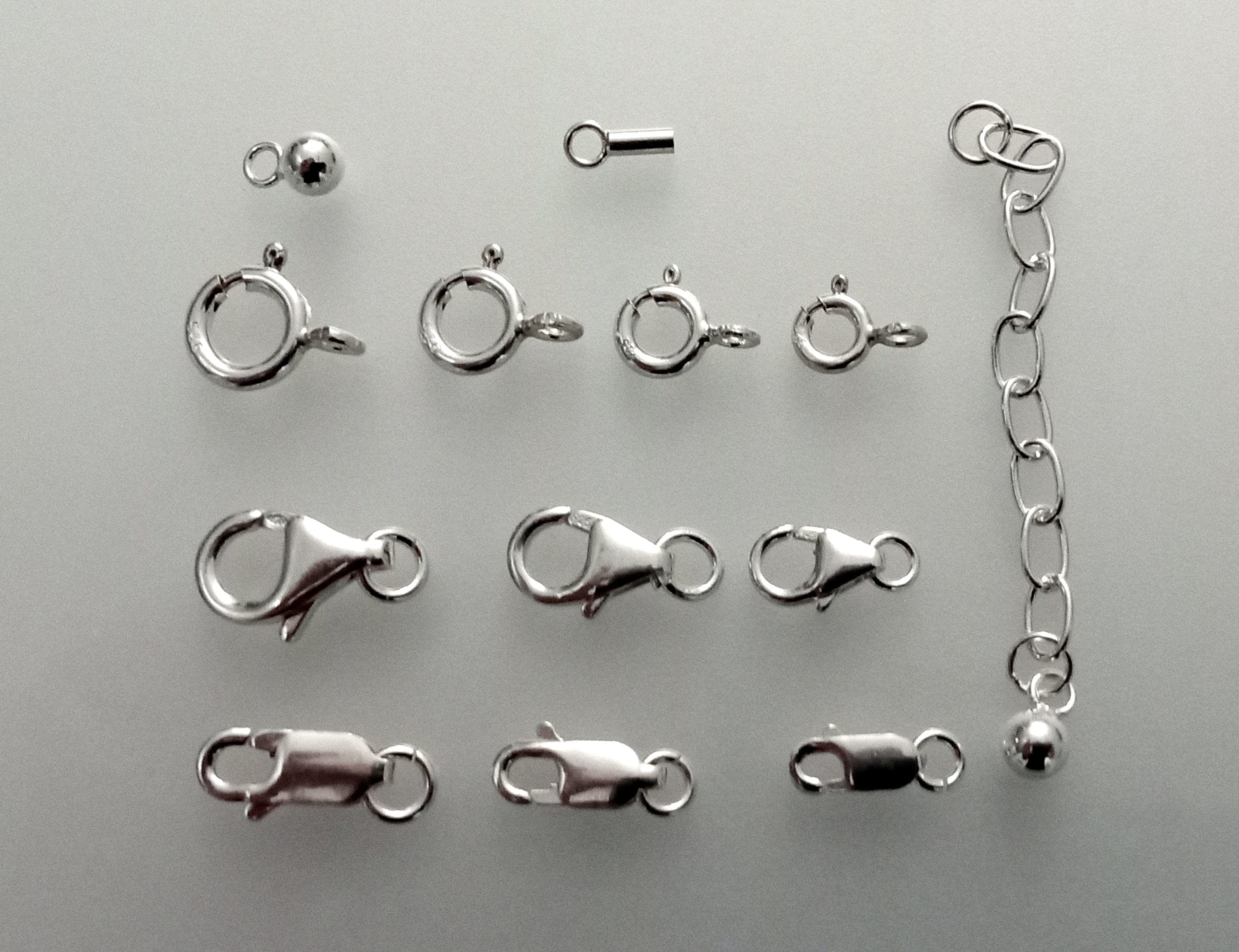 EXCEART 3pcs S Hook Ring Clasps Sterling Clasps and Necklaces Fastener Hook  Jewelry Clasp Connectors Necklace Clasp Sterling Silver Necklace Lobster