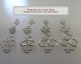 Anelli Split In Argento Sterling, Anelli Split Da 7 Mm, 100 PC - Foto 6