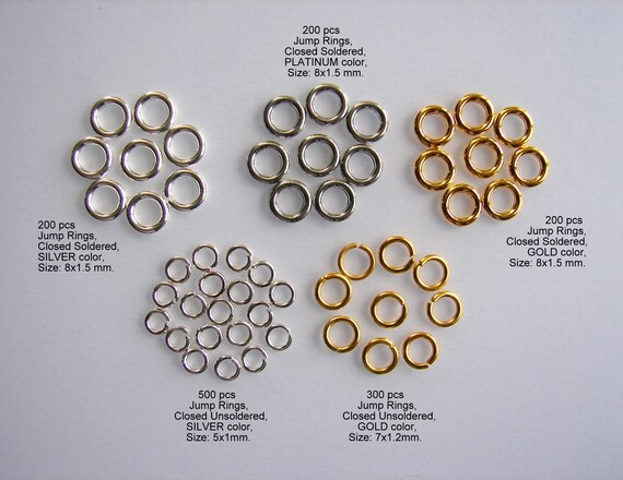 200pcs Mixed Color Iron Jump Rings Close but Unsoldered 10x1mm