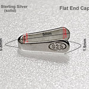 925 Sterling Silver (SOLID) Flat End Cap ...
