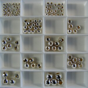 925 Sterling Silver Bead, Spacer Round, 2.2mm, 2.5mm 3mm, 3.5mm, 4mm, 5mm. 5pcs, 10pcs,15pcs, 20pcs, 30pcs, 40pcs, 50pcs,100pcs 925 SS image 2