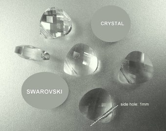 SWAROVSKI crystal pendant Flat Briolette 6012 Faceted Crystal, Size:11x10mm.