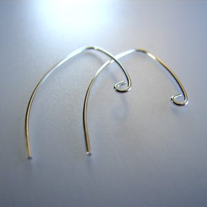 Earwire 925 Sterling silver SOLID with cubic zirconia Sold by pairs, All sizes shown on pictures WHOLESALE PRICE ... image 3