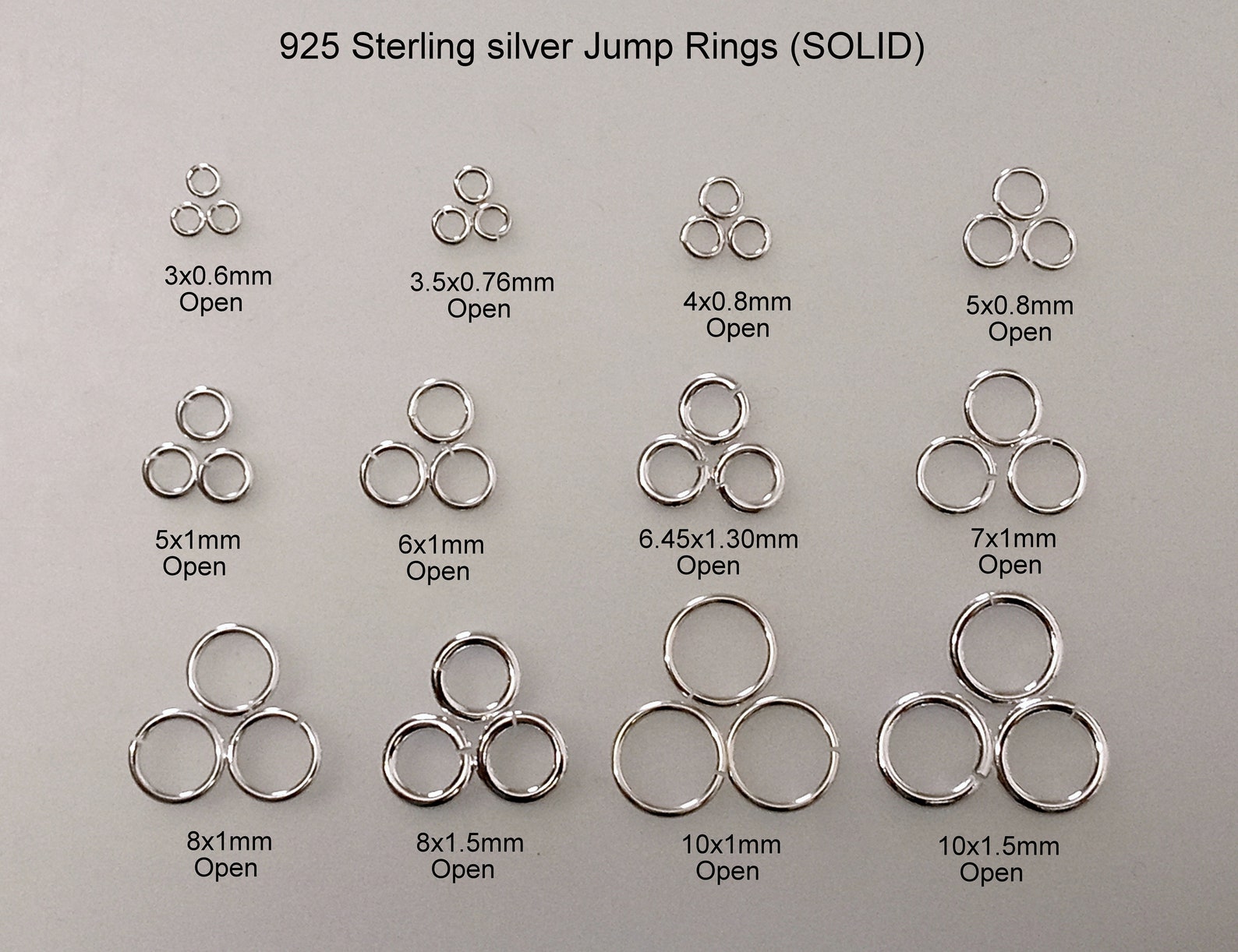 925 Sterling Silver Jump Ringssolidopened & Closed Jump Etsy