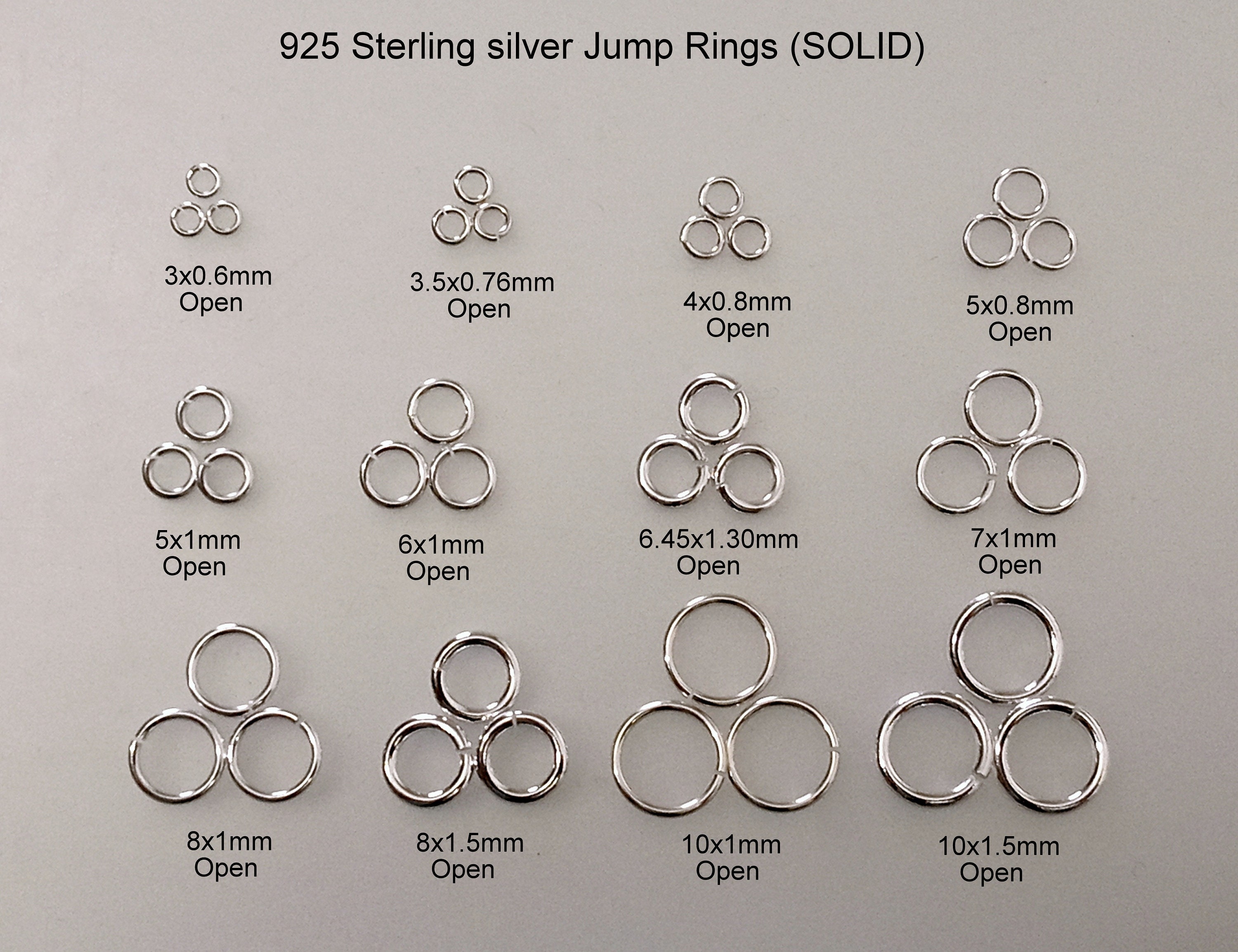 4mm Sterling Silver Jump Rings for Jewelry Making 925 Sterling Silver Open  Jump Rings for DIY（100 PCS） 