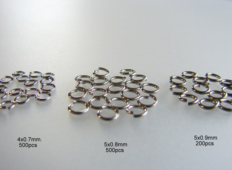 2000Pcs 5mm Stainless Steel Jump Rings 21 Gauge Metal O