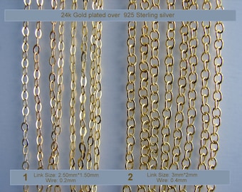 24K Gold Plated Over 925 Sterling 
