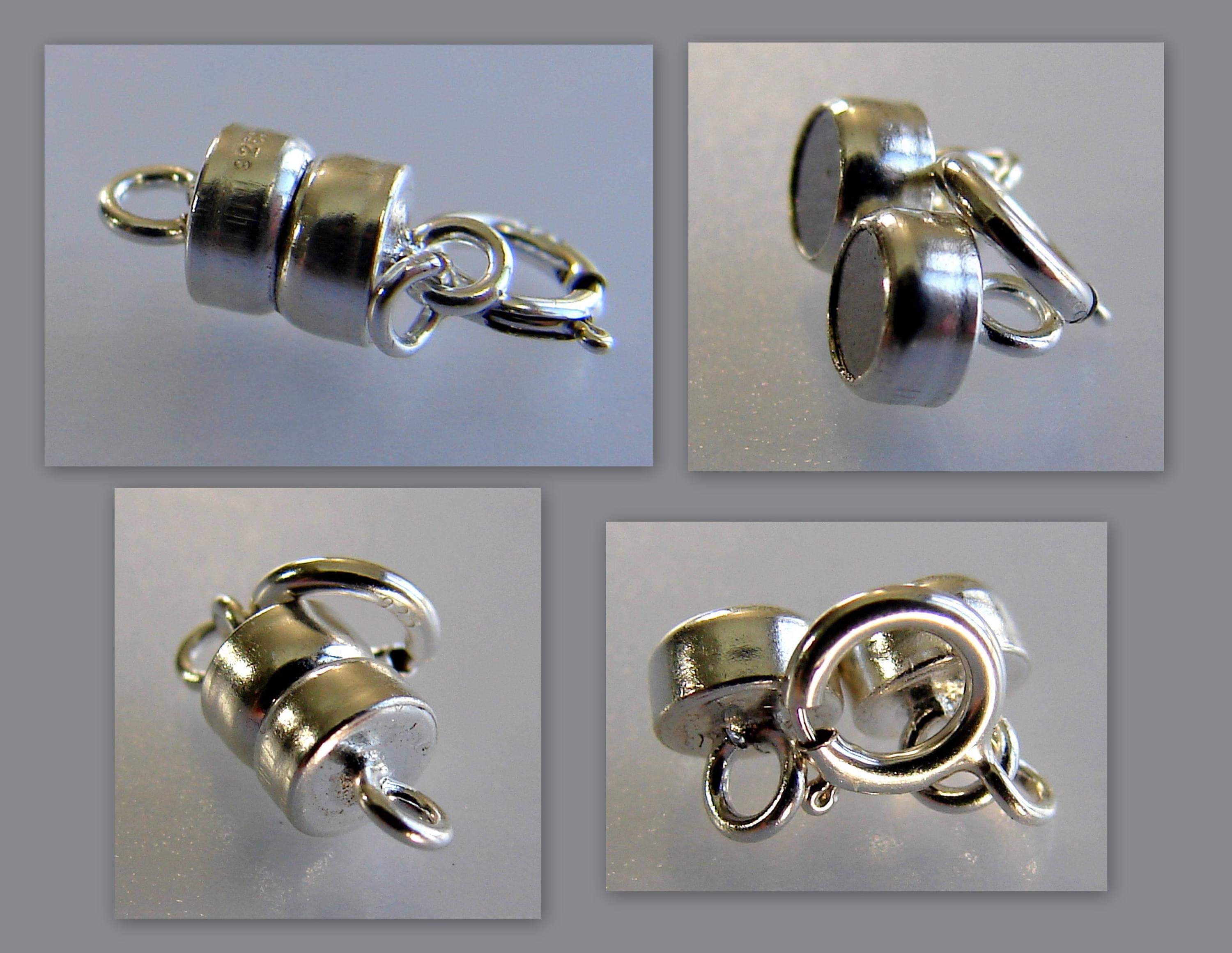 2x Heller Sterling Silber Kuppel-Anhänger Für Quasten Und Schmuck - Endkappen In 925er Qualität
