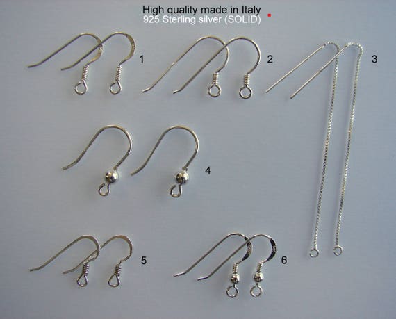 5 Pair Sterling Silver Fishhook Earwire with Coil Earrings