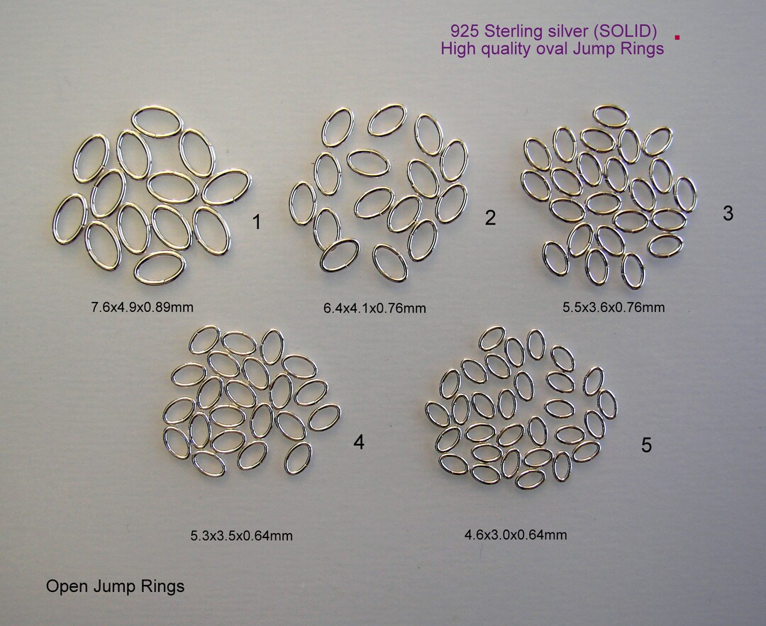 Jump Ring, 3x4mm Oval 925 Jump Ring, 3x4mm Oval 925
