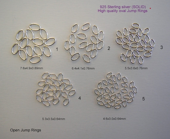 Jump Ring, 3x4mm Oval 925 Jump Ring, 3x4mm Oval 925