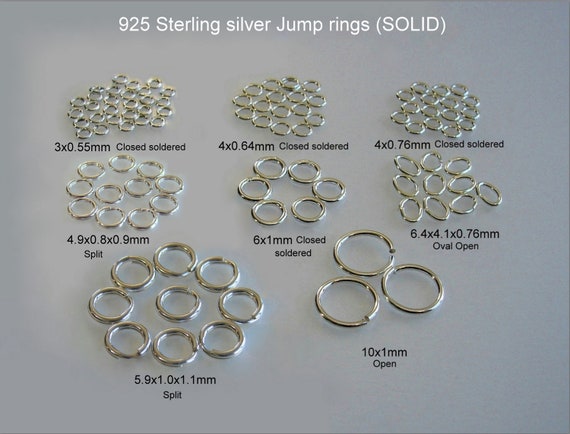 Sterling Silver Jump Rings for Jewelry Making 4mm 5mm 6mm 925