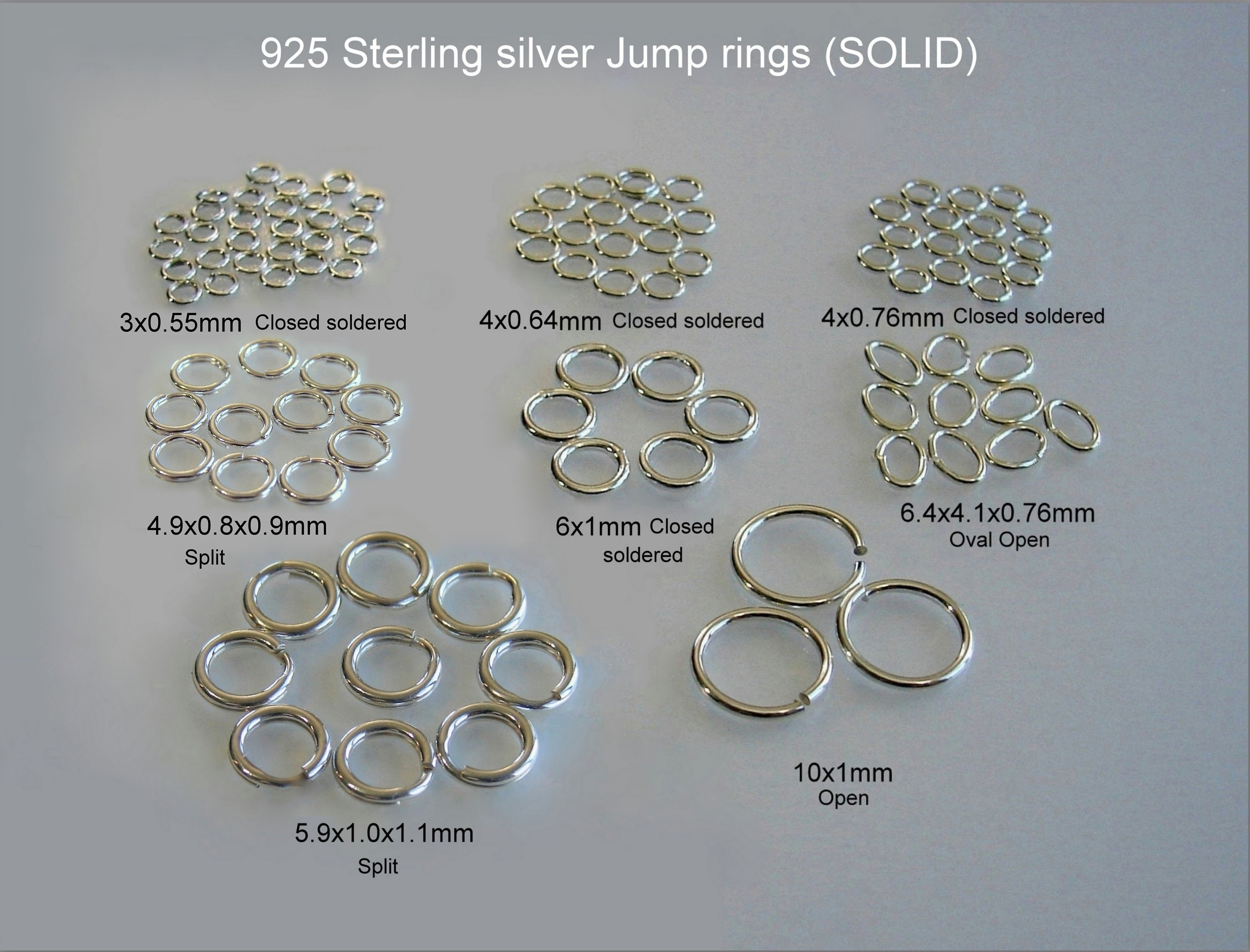 Sterling silver split jump rings best sale