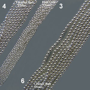 925 Sterling Silver Chain Unfinished Fine Link, Disco, Faceted Ball, Ball, By yard and By foot. WHOLESALE PRICE
