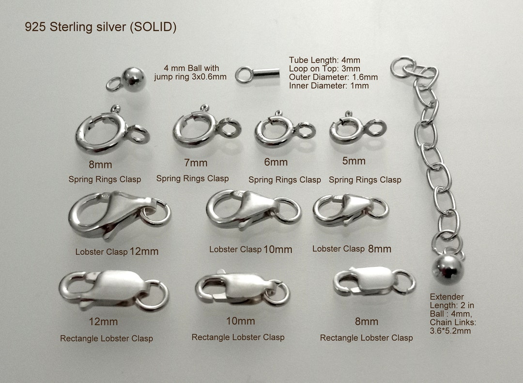 Clasp, Lobster w/ring 925 Clasp, Lobster w/ring 925