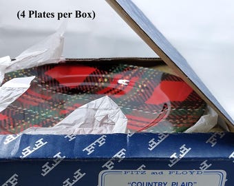 Fitz & Floyd Country Plaid Luncheon Plates (set of 4) - Vintage