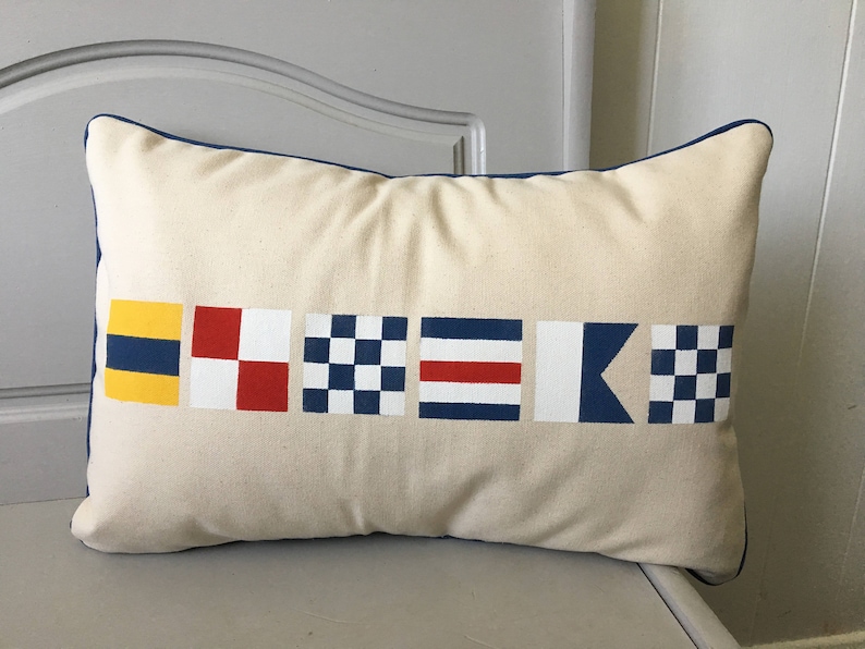 Custom Nautical Flag Pillow Etsy