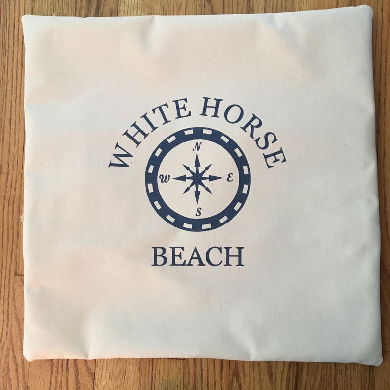 Custom Compass Rose Nautical Canvas Pillow Etsy