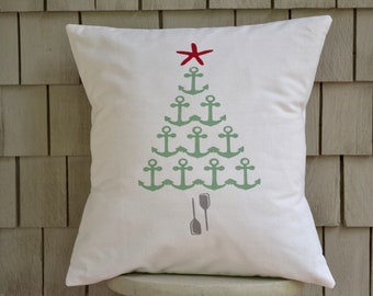 Nautical Christmas Pillow