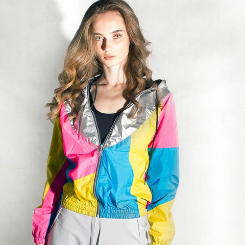 Blue Windbreaker Hood Jacket Waterproof 