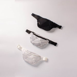 Black and White Fanny Pack, Bum Bag