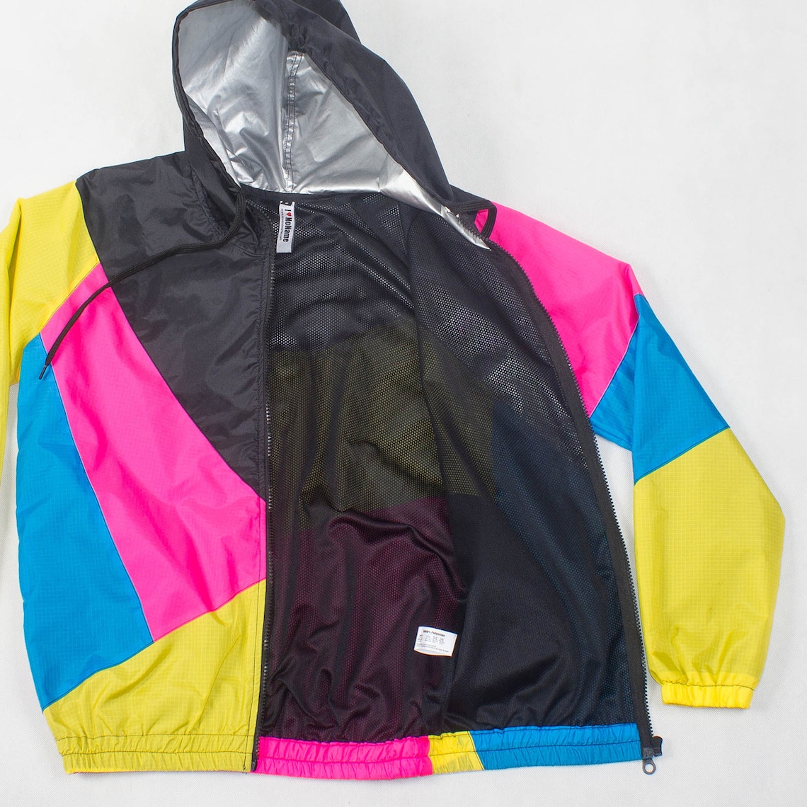 Black Yellow Pink Blue Windbreaker Hood Jacket Waterproof. | Etsy